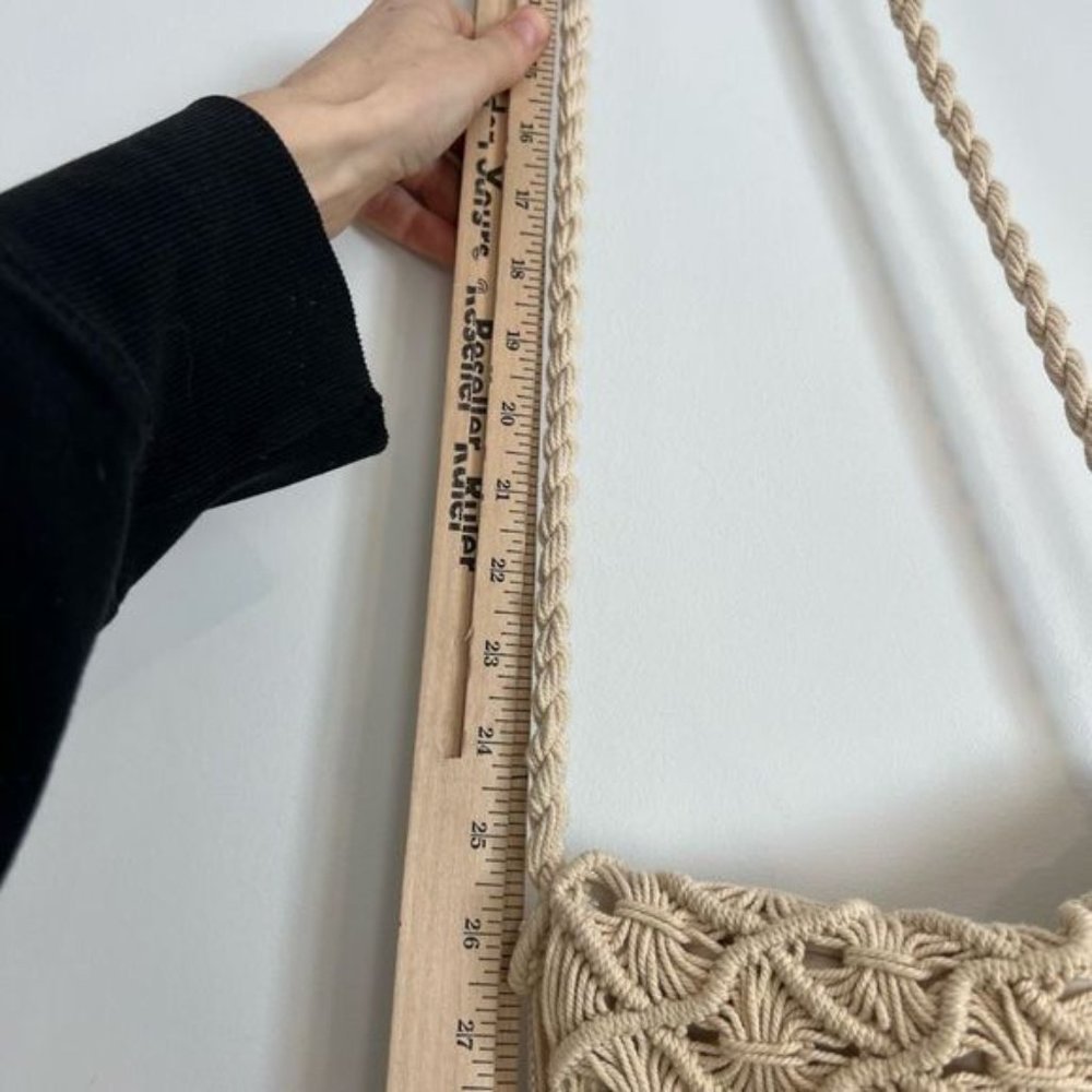 American Eagle Outfitters BOHO Fringed Tapestry Woven Crossbody Bag Purse - Picture 8 of 11